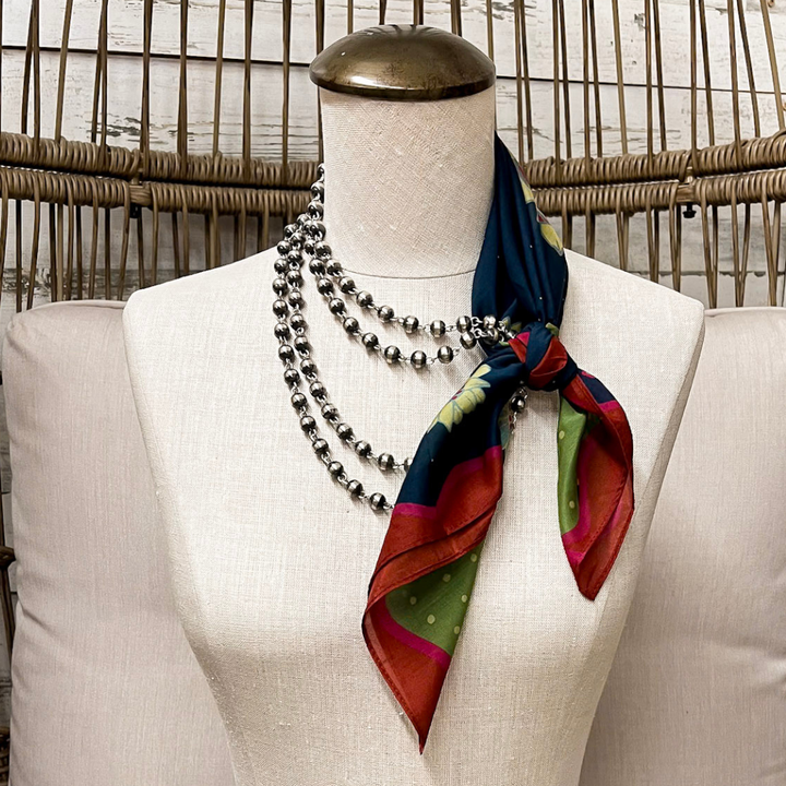 XOXO Art &amp; Co | Stars at Night Shorty Wild Rag Scarf in Navy Blue