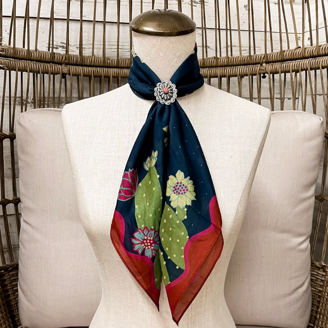 XOXO Art &amp; Co | Stars at Night Shorty Wild Rag Scarf in Navy Blue
