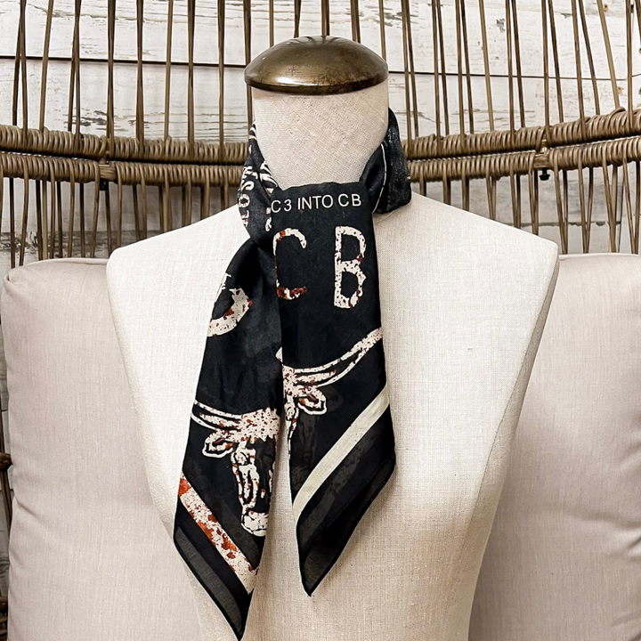 XOXO Art &amp; Co | XO Cattlebrands Shorty Wild Rag Scarf in Black