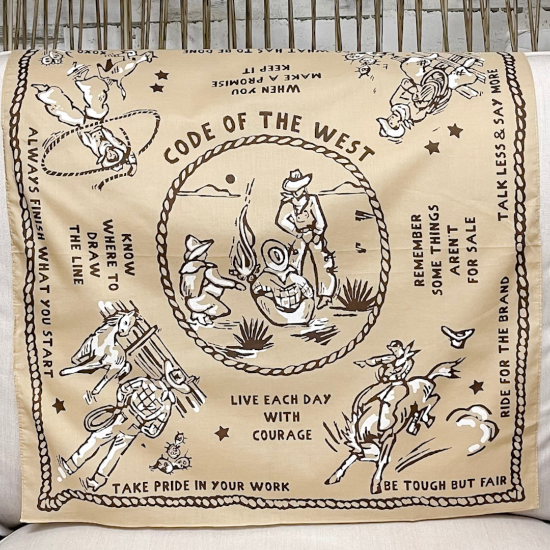 XOXO Art & Co | Code of the West Bandana Scarf