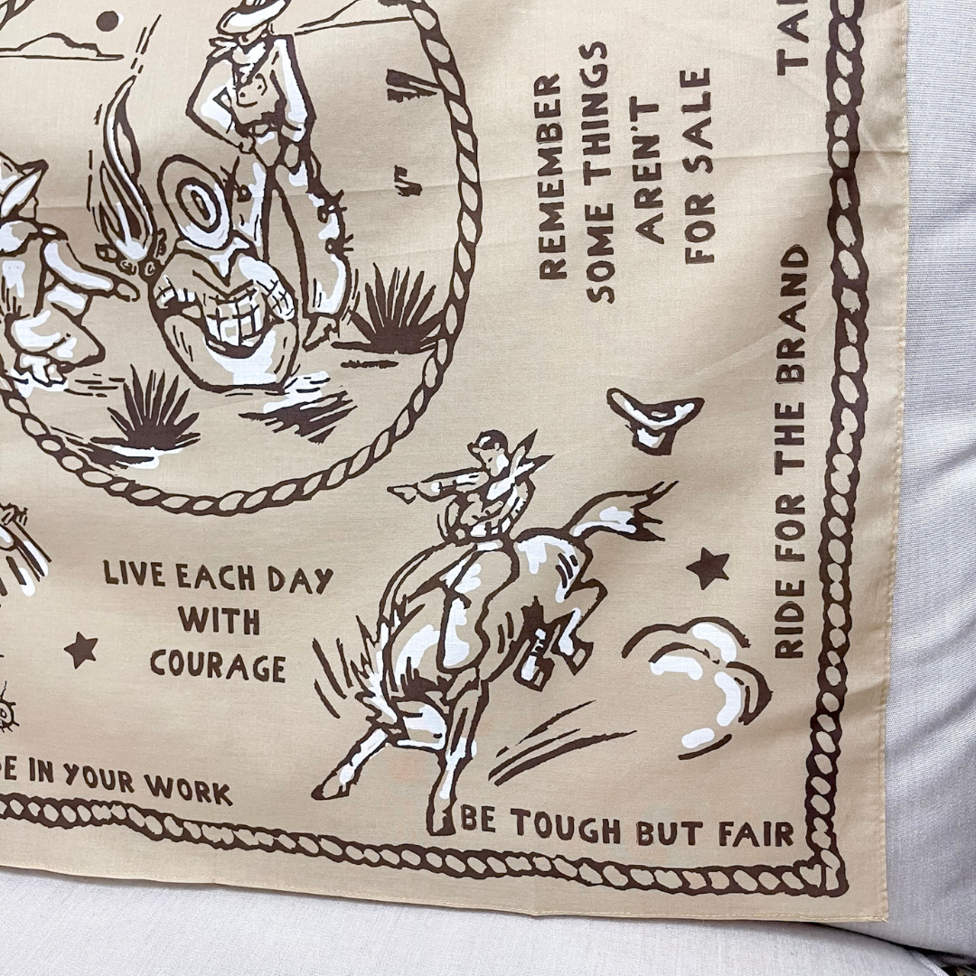 XOXO Art & Co | Code of the West Bandana Scarf