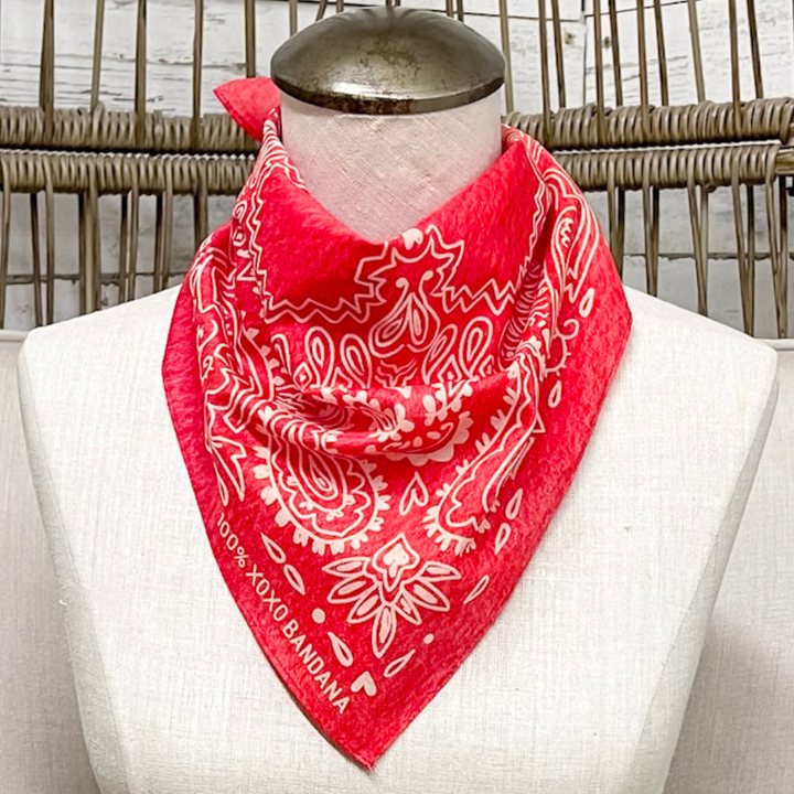 XOXO Art & Co | Red Bandana Scarf