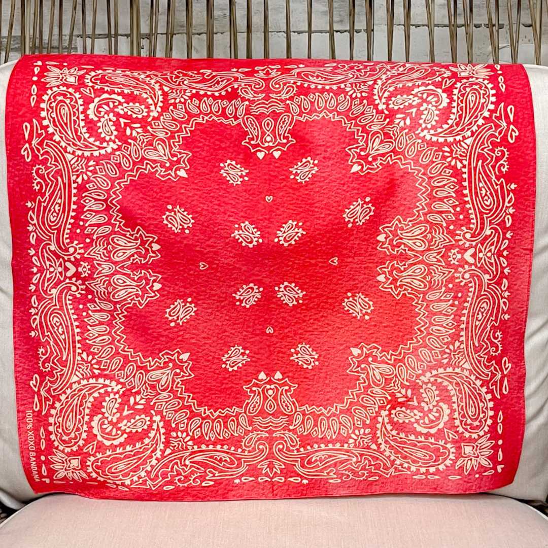 XOXO Art & Co | Red Bandana Scarf
