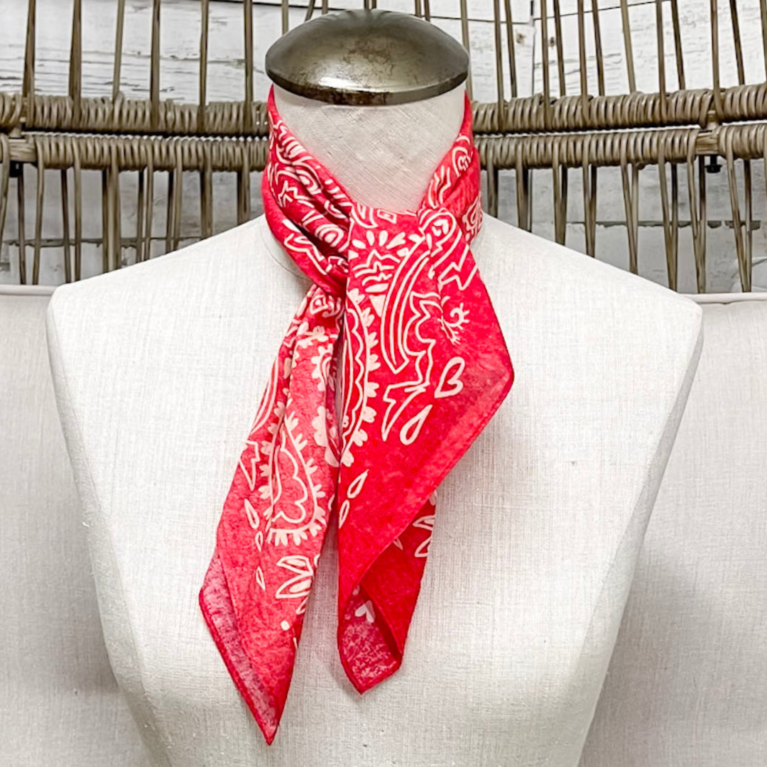XOXO Art & Co | Red Bandana Scarf