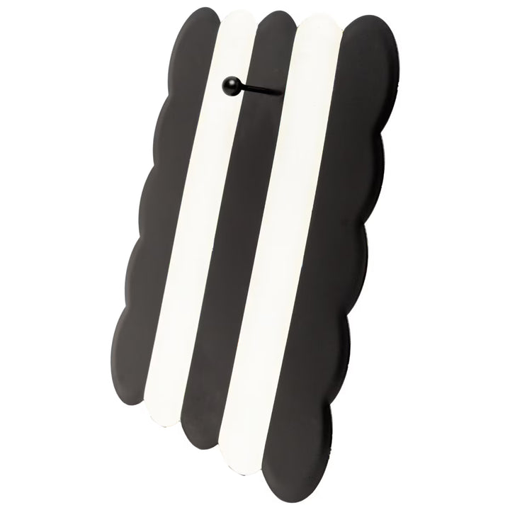 The Round Top Collection | Gallery Art Scalloped Edge Display Board in Black and Cream Stripe