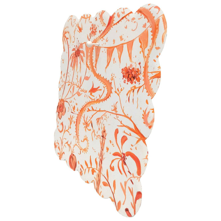 The Round Top Collection | Gallery Art Scalloped Edge Display Board in Orange Chinoiserie