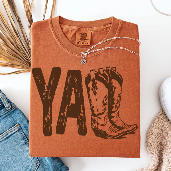 Brown t-shirt with &