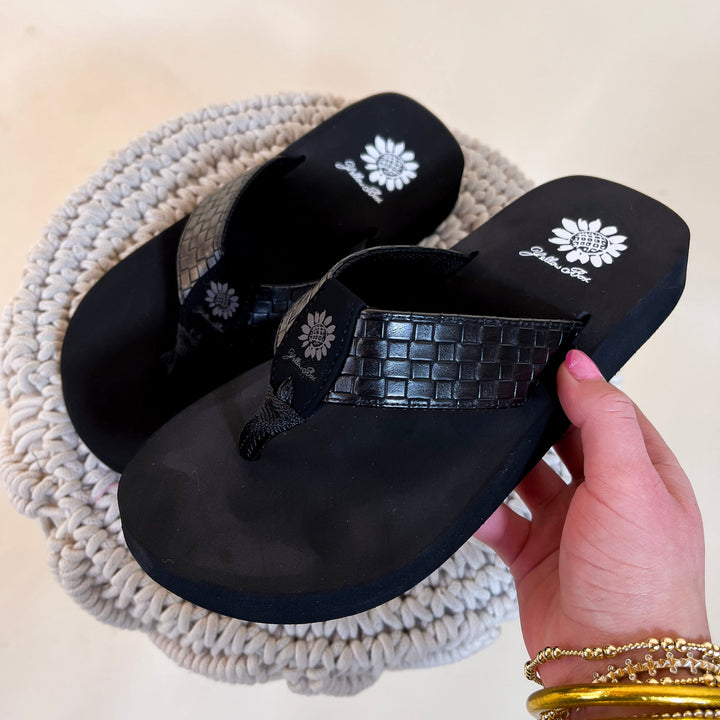 Yellow Box | Faranda Flip Flop in Black