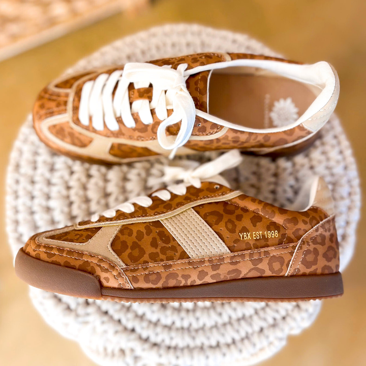 Yellow Box | Nurita Lace-Up Sneaker in Leopard Print