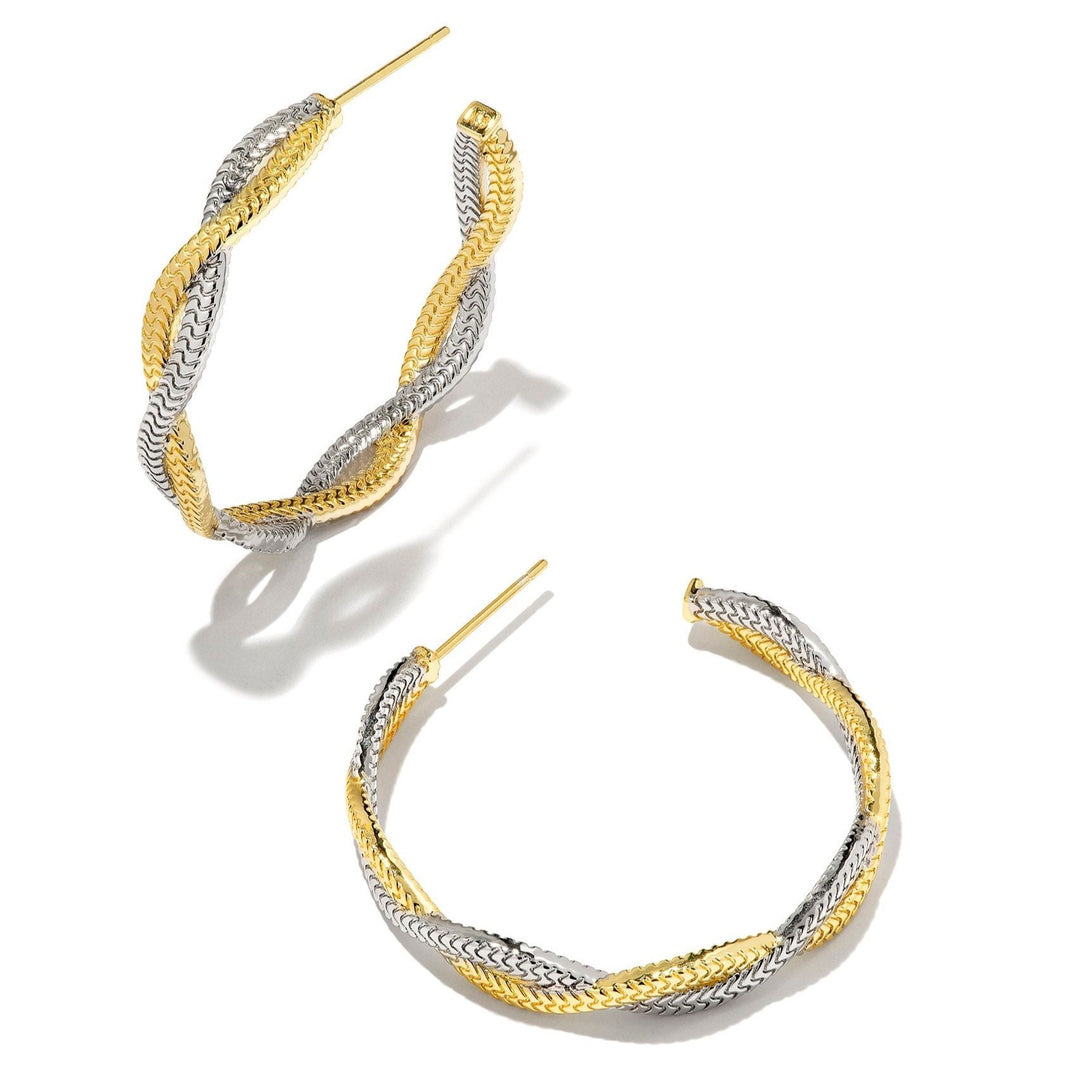 Kendra Scott | Hayden Hoop Earrings in Mixed Metal - Giddy Up Glamour Boutique