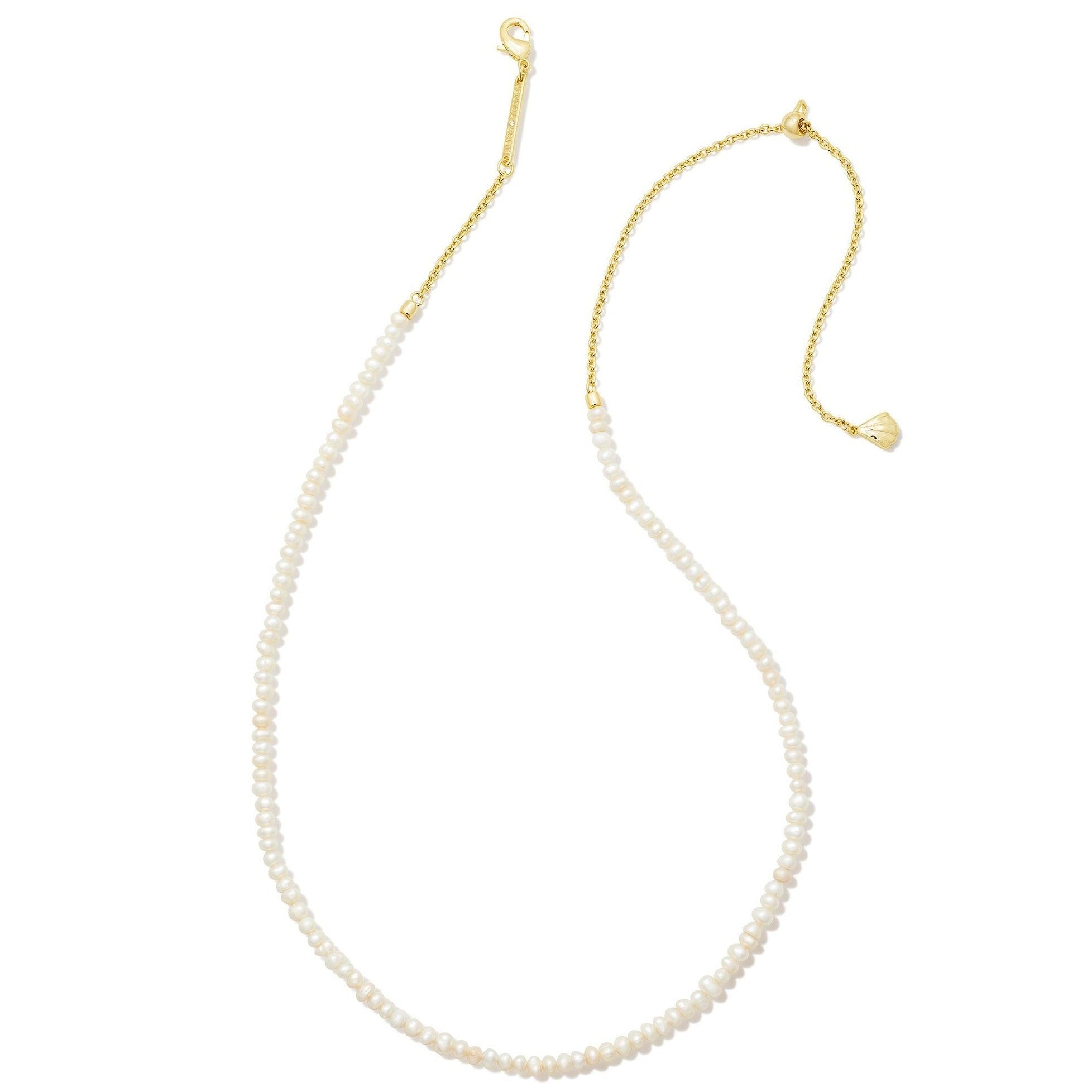 Kendra Scott | Lolo Gold Strand Necklace in White Pearl - Giddy Up Glamour Boutique