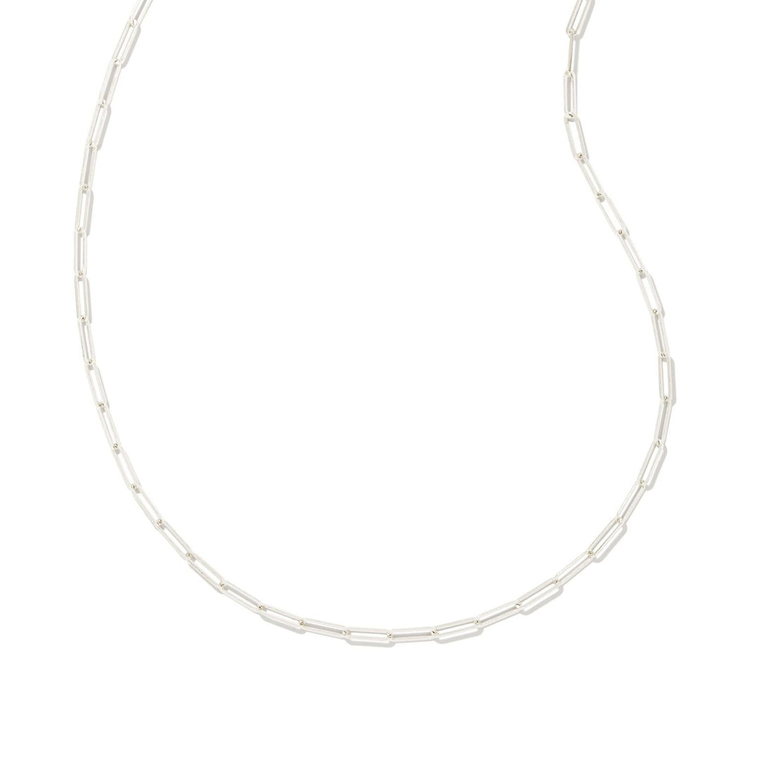 Kendra Scott | Courtney Silver Paperclip Necklace - Giddy Up Glamour Boutique