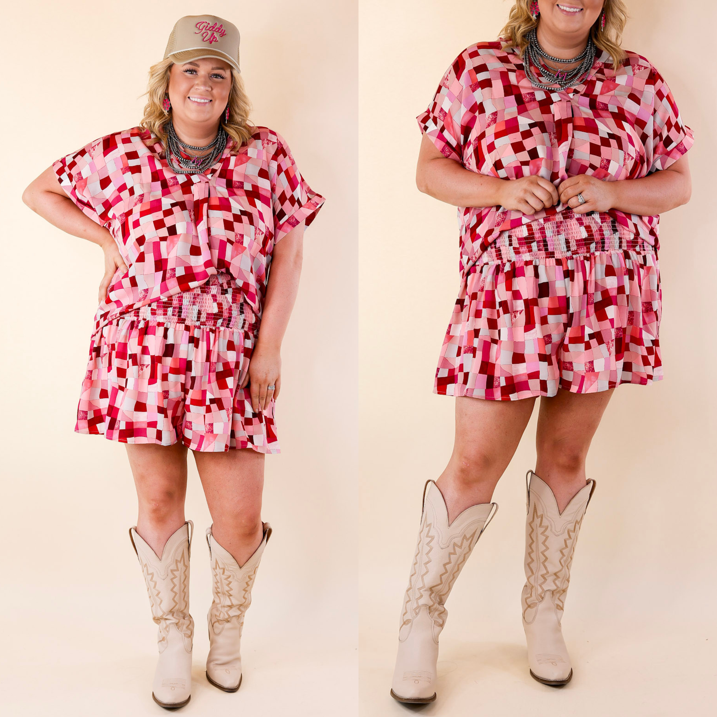 Center Of Attention Disco Ruffle Shorts in Berry Pink - Giddy Up Glamour Boutique
