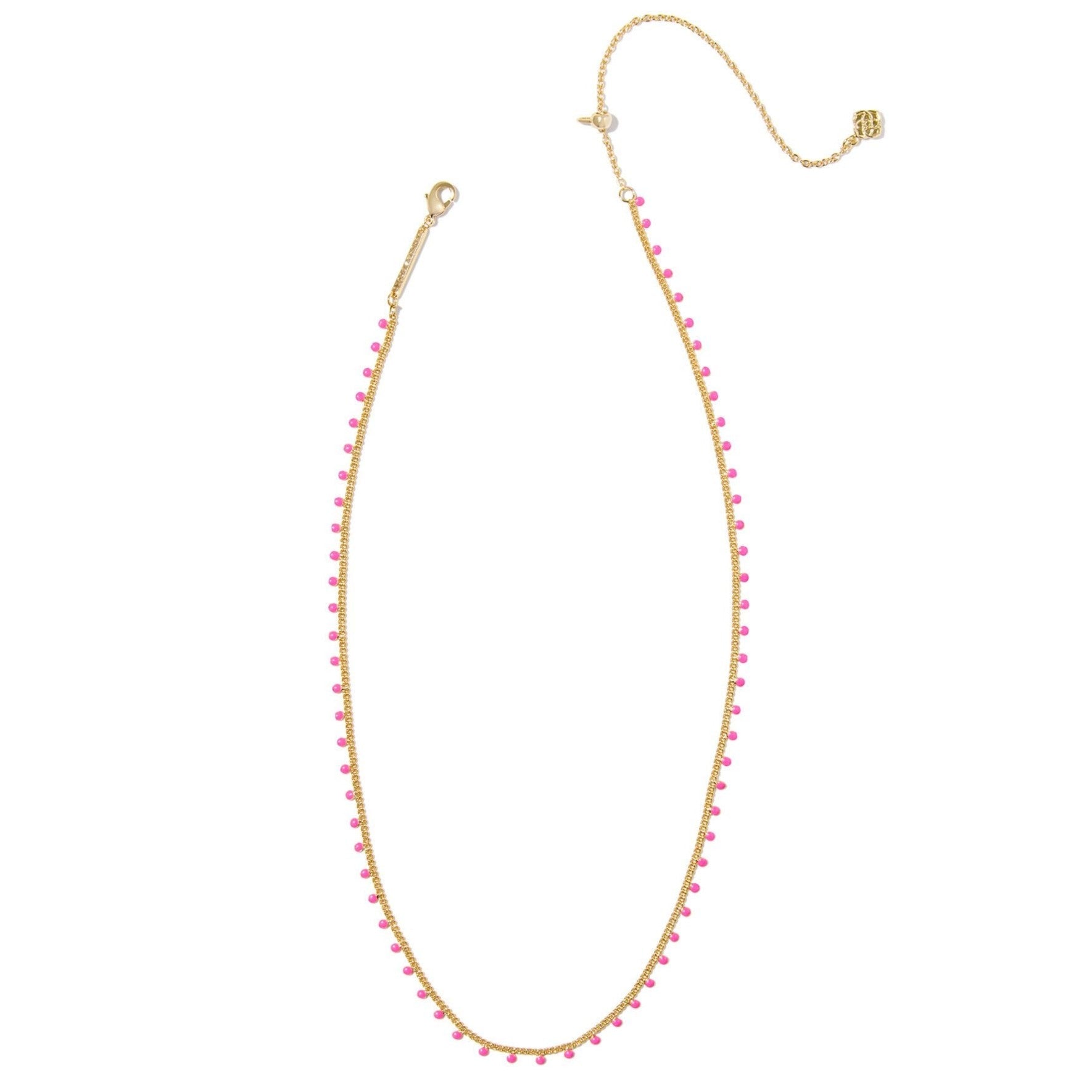 Kendra Scott | Kelsey Gold Strand Necklace in Pink Enamel