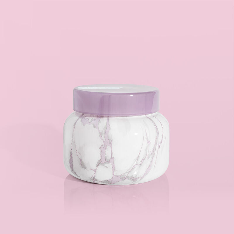 Capri Blue | 19 oz. Marble Jar Candle in Amethyst | Aloha Orchid - Giddy Up Glamour Boutique