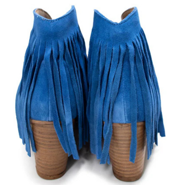Online Exclusive | Amos Fringe Ankle Bootie in Blue