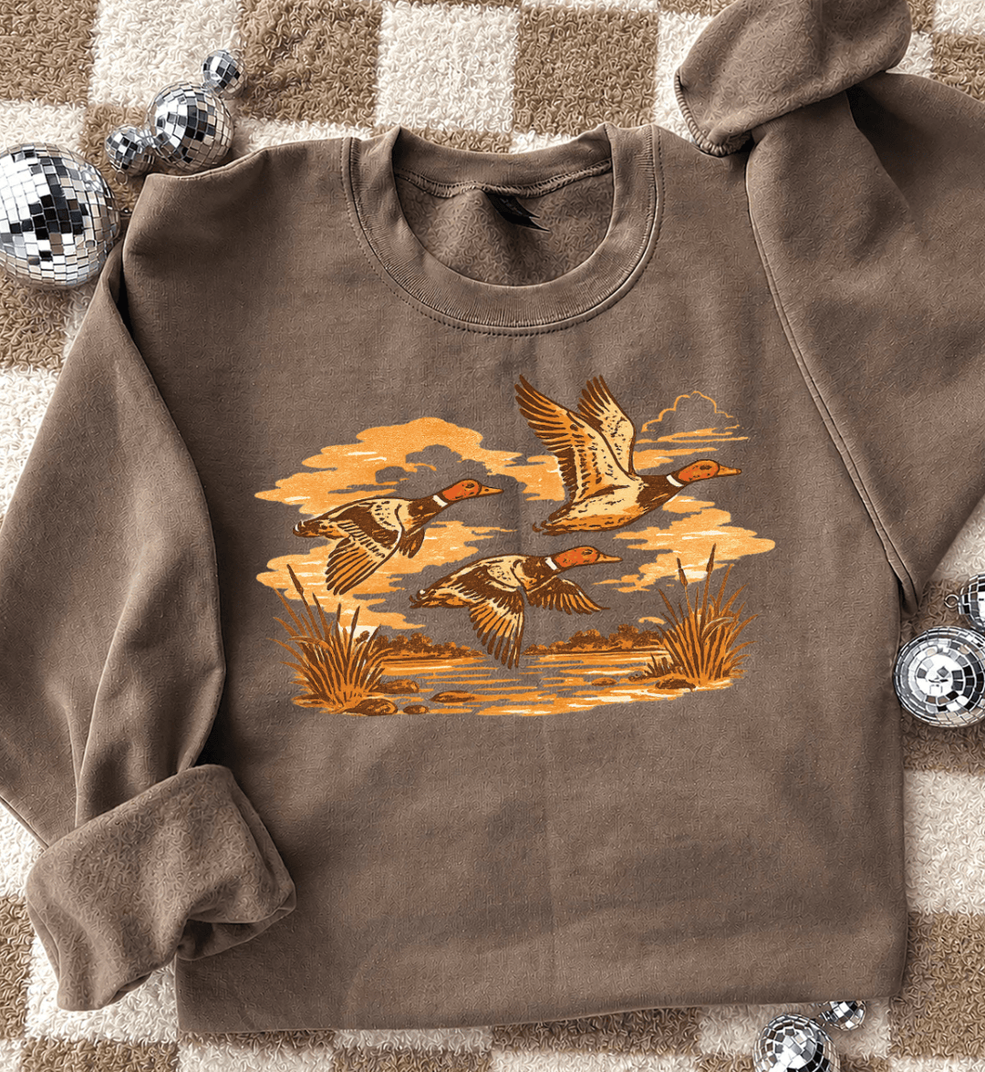 Made to Order | Autumn Marsh Flight Graphic on Tee or Sweatshirt in Multiple Color Options