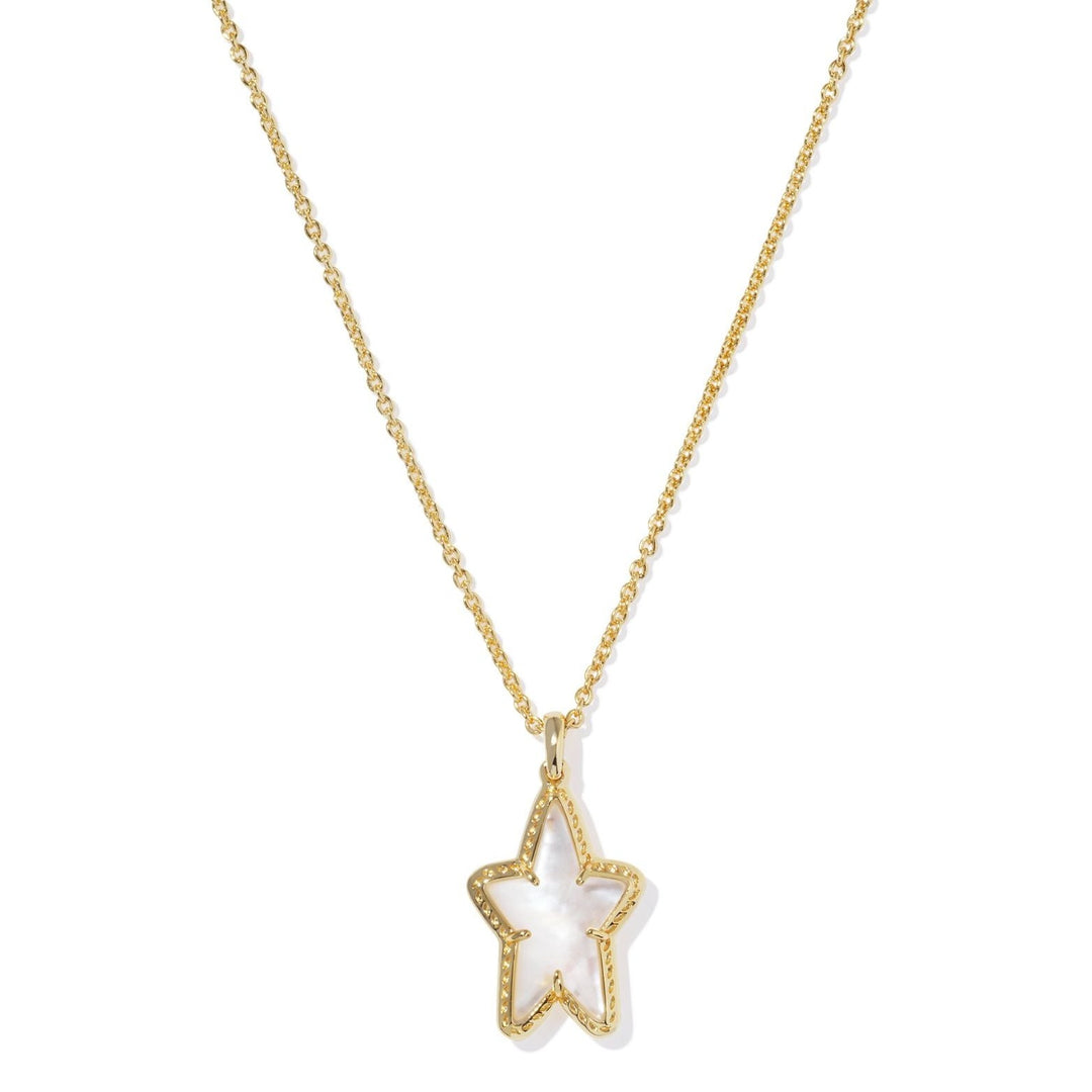 Kendra Scott | Ada Gold Star Short Pendant Necklace in Ivory Mother of Pearl - Giddy Up Glamour Boutique