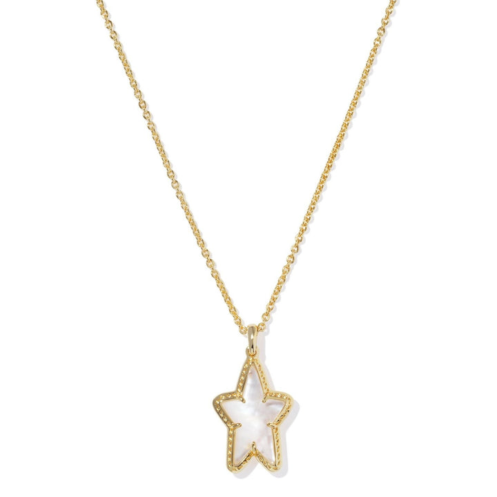 Kendra Scott | Ada Gold Star Short Pendant Necklace in Ivory Mother of Pearl - Giddy Up Glamour Boutique