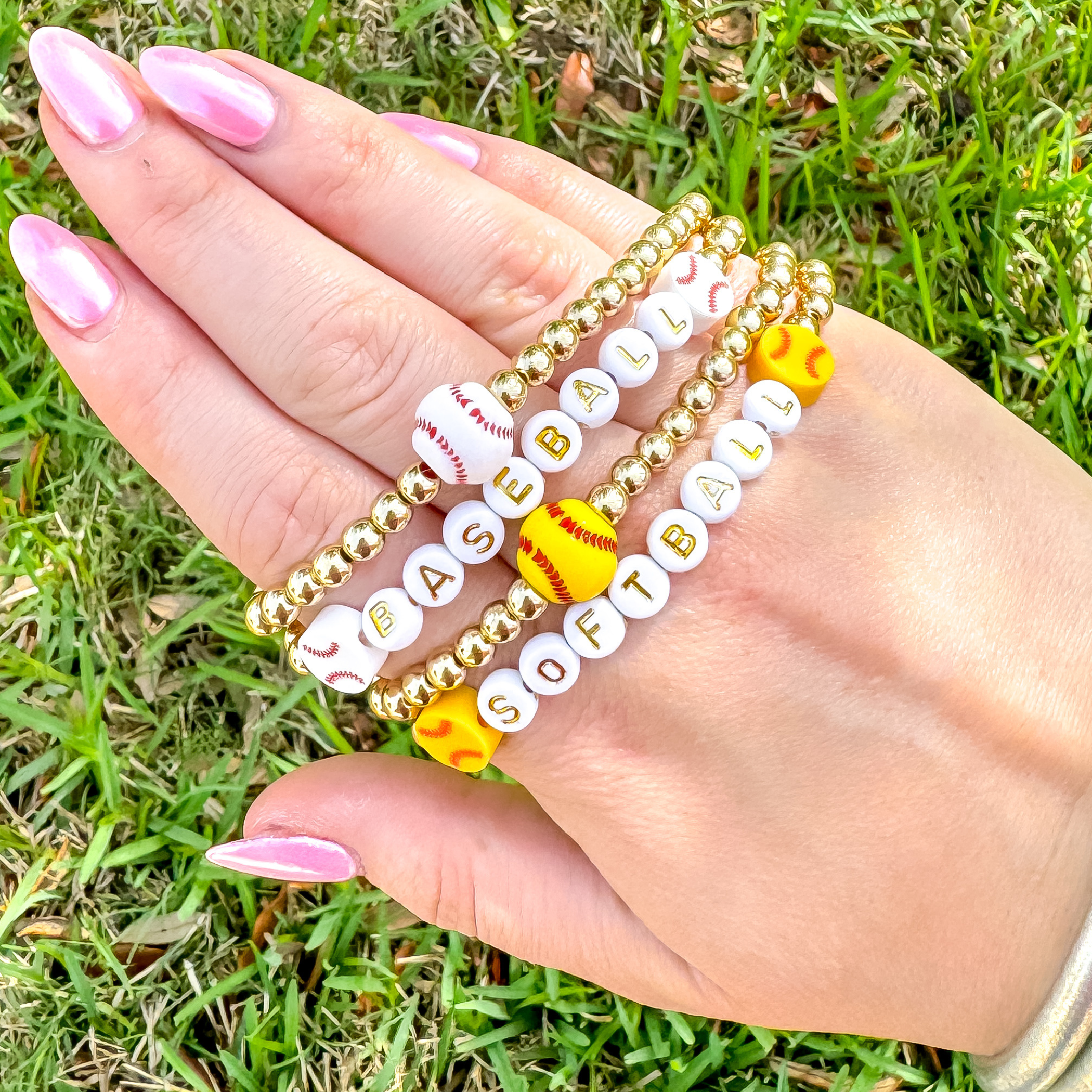 Buy 3 for $10 | Baseball and Softball Friendship Stretch Bracelets - Giddy Up Glamour Boutique