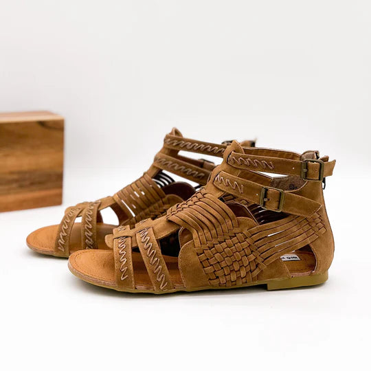 Online Exclusive | Bed and Breakfast Basket Weave Sandals in Tan