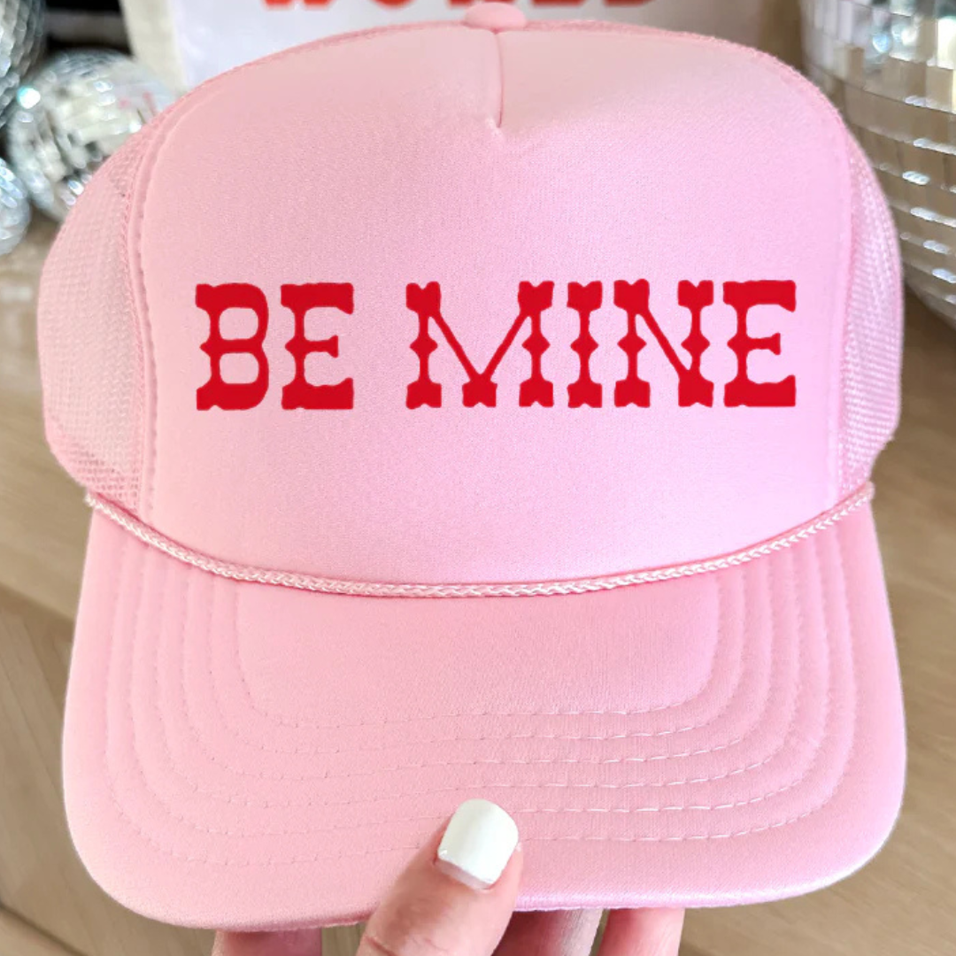 Online Exclusive | Be Mine Foam Trucker Cap in Baby Pink