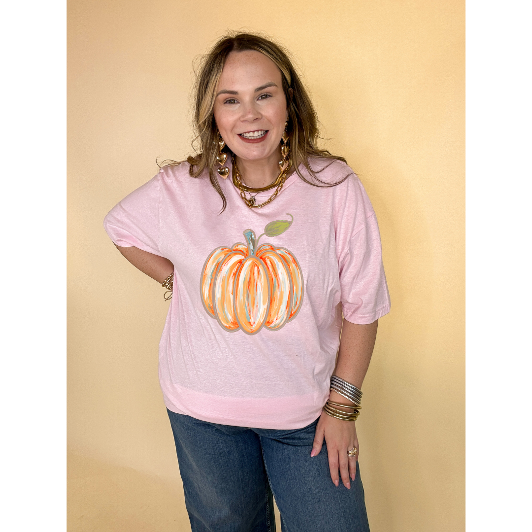 Online Exclusive |  Watercolor Pumpkin Graphic Tee in Multiple Color Options