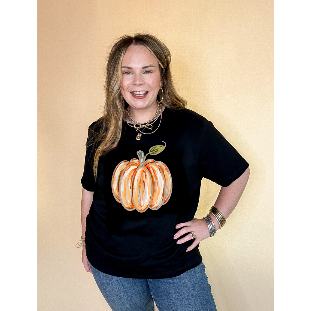 Online Exclusive |  Watercolor Pumpkin Graphic Tee in Multiple Color Options