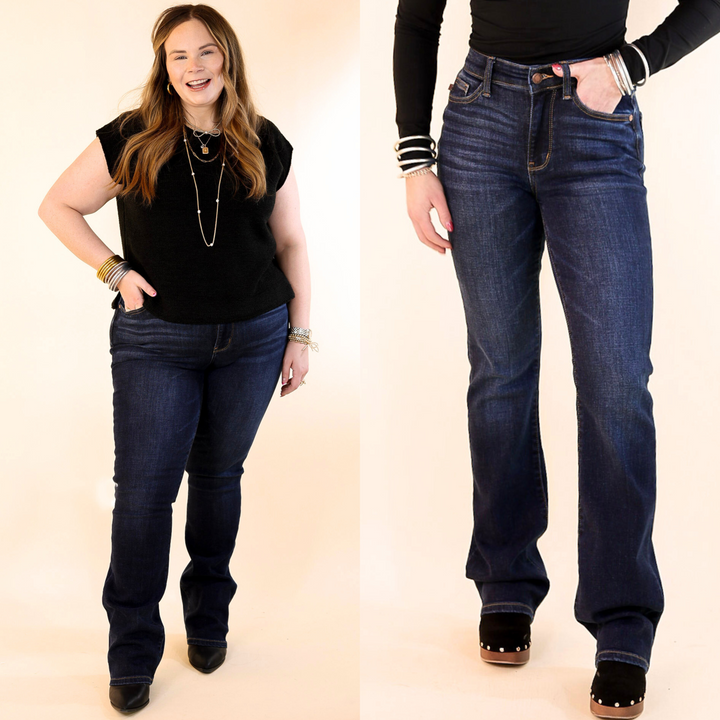 Judy Blue | Daily Essential Bootcut Jean in Dark Wash