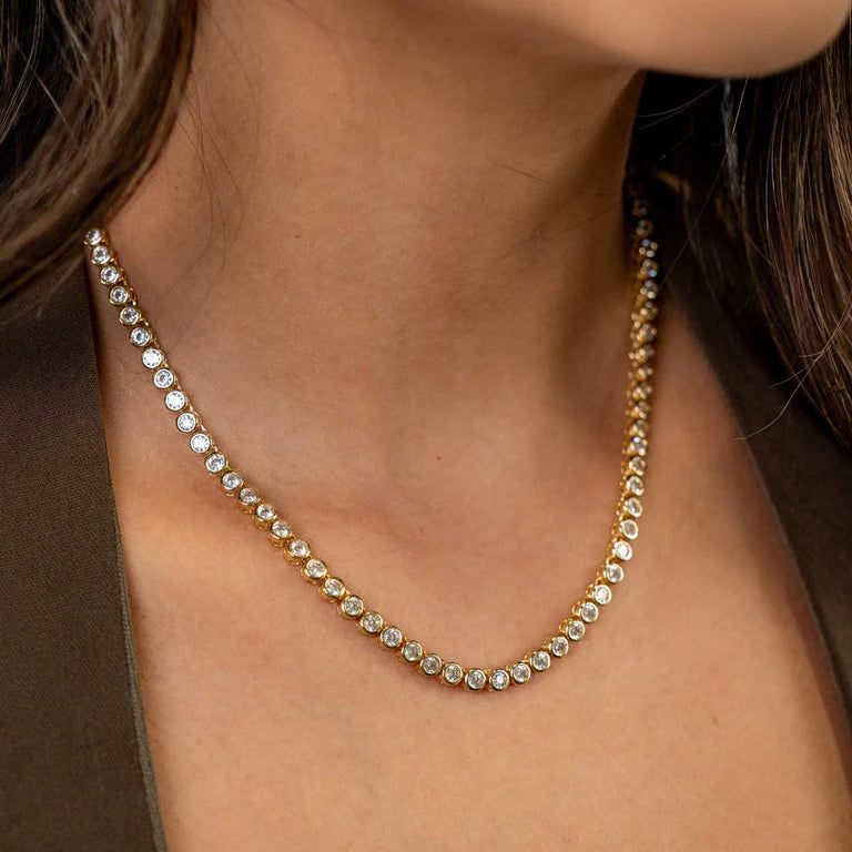 Bracha | Mali Gold Tone Tennin Necklace