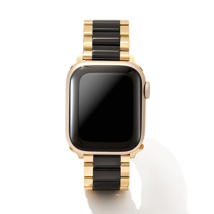 Kendra Scott | Dira 3 Link Watch Band in Gold Tone & Black Stainless Steel