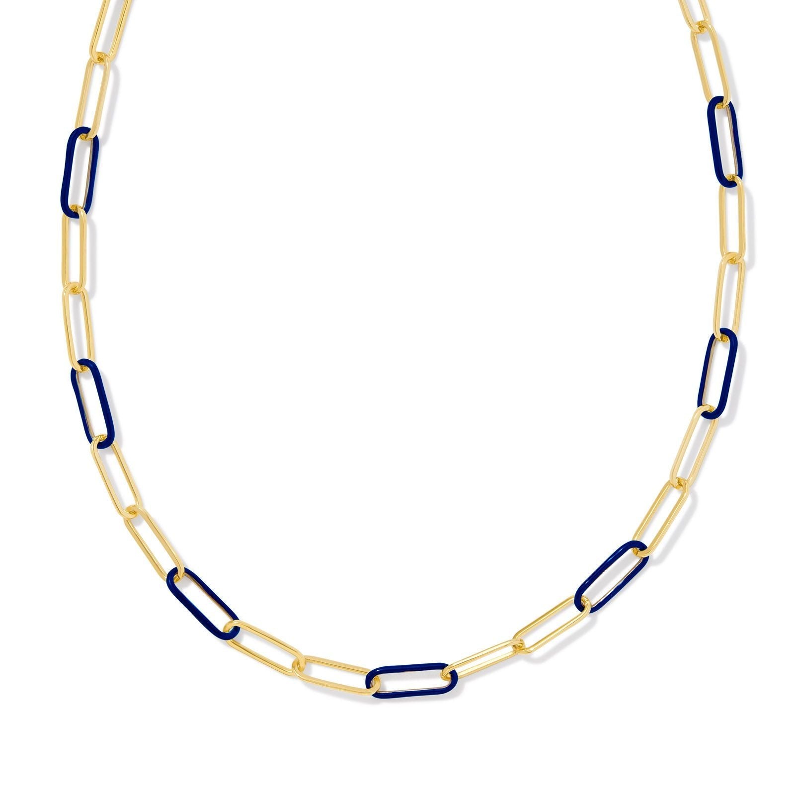 Kendra Scott | Ainsley Gold Convertible Chain Necklace in Navy Enamel