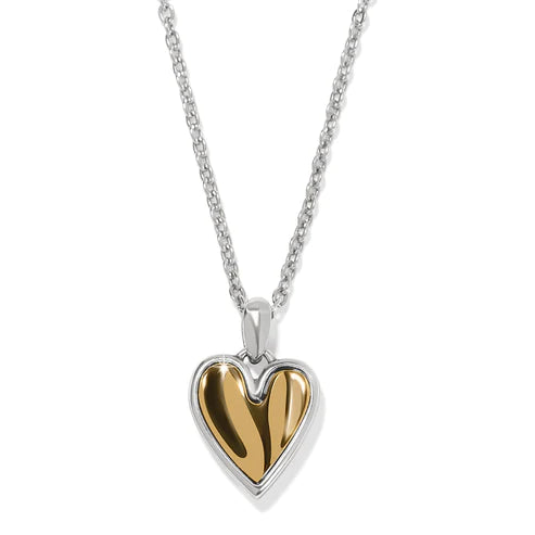 Brighton | Cascade Heart Petite Necklace in Silver and Gold Tone - Giddy Up Glamour Boutique