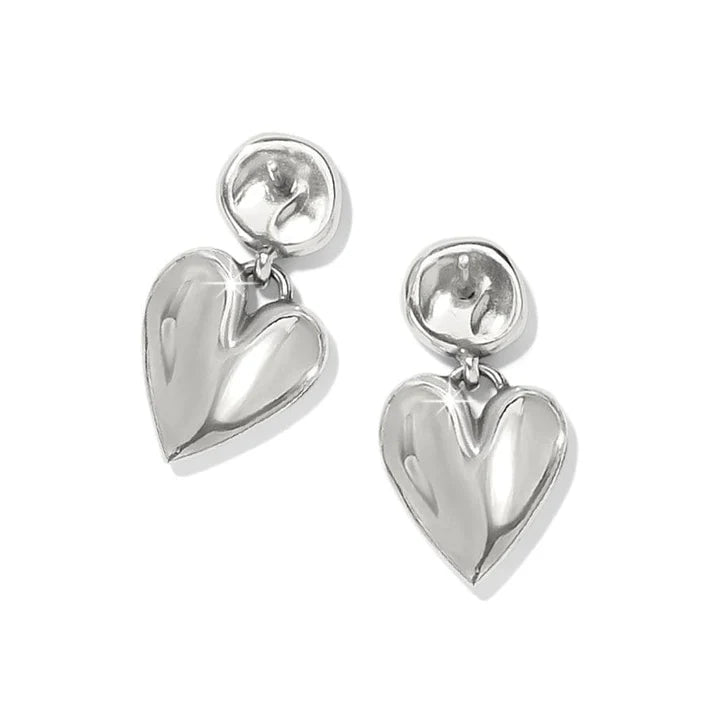 Brighton | Cascade Heart Reversible Post Earrings in Silver and Gold Tone
