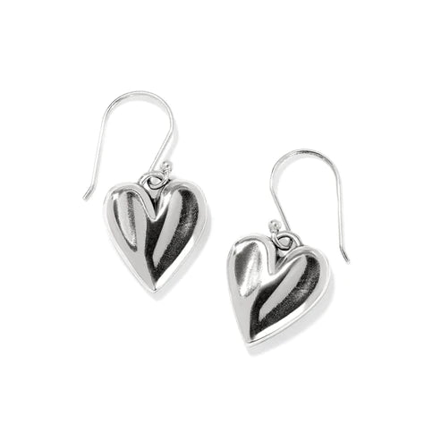 Brighton | Cascade Heart Reversible French Wire Earrings in Silver and Gold Tone