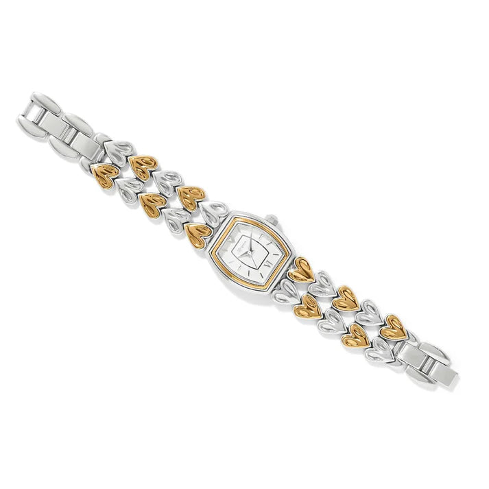 Brighton | Cascade Two-Tone Heart Watch in Gold and Silver