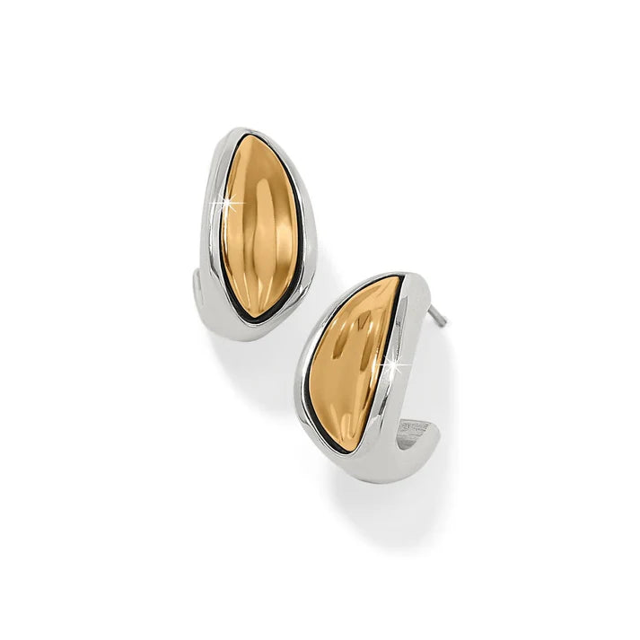Brighton | Cascade Two Tone Hoop Earrings in Silver and Gold Tone