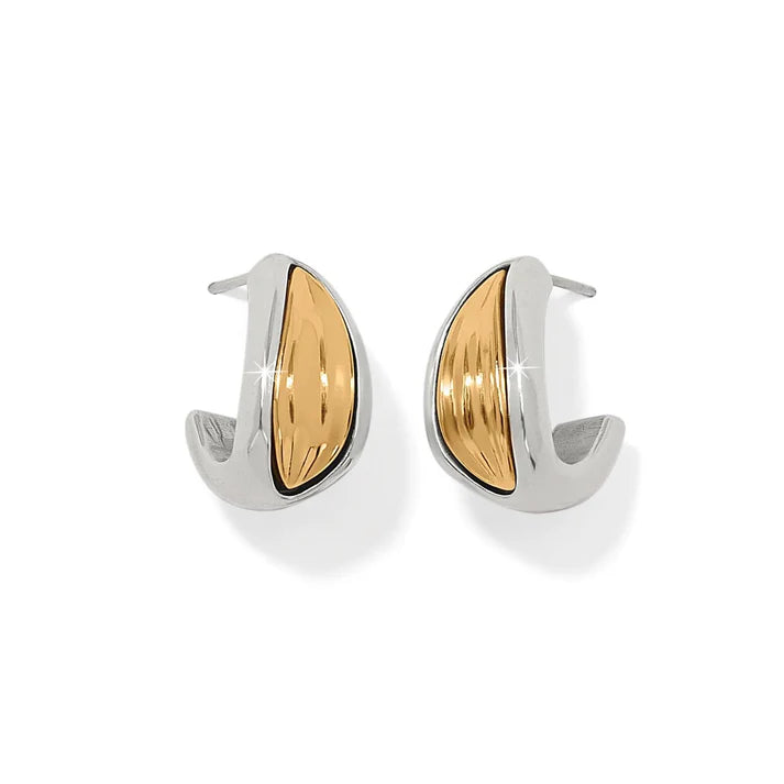 Brighton | Cascade Two Tone Hoop Earrings in Silver and Gold Tone