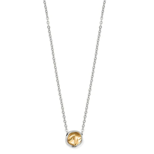 Brighton | Cascade Round Petite Necklace in Silver and Gold Tone