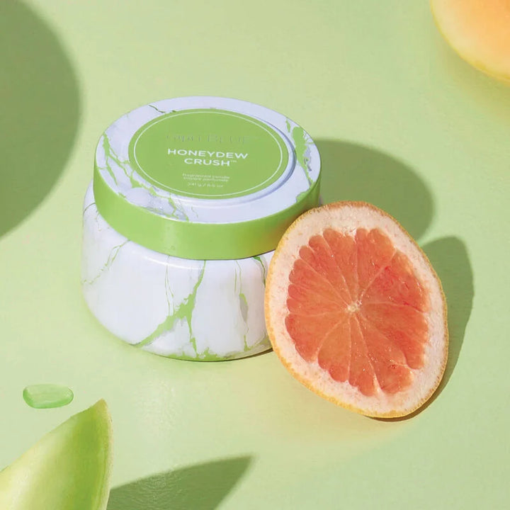 Capri Blue | 8.5 oz. Modern Marble Travel Tin Candle in Limelight | Honeydew Crush - Giddy Up Glamour Boutique