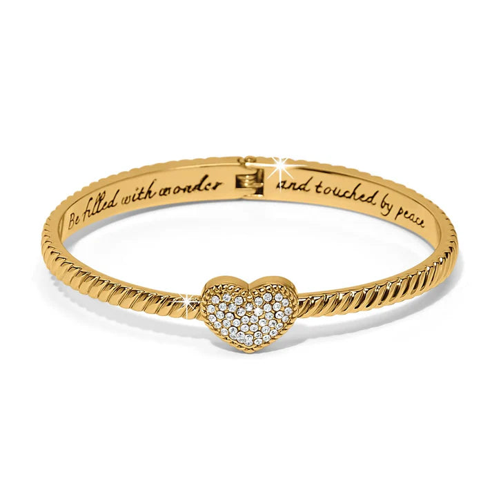 Brighton | Celestia Heart Hinged Bangle in Gold