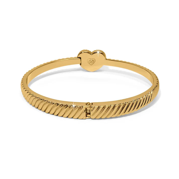 Brighton | Celestia Heart Hinged Bangle in Gold