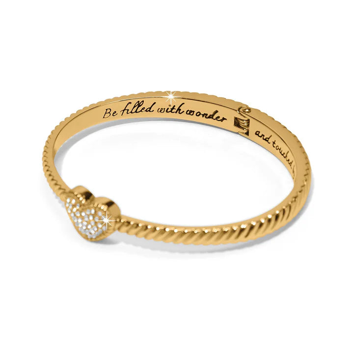 Brighton | Celestia Heart Hinged Bangle in Gold