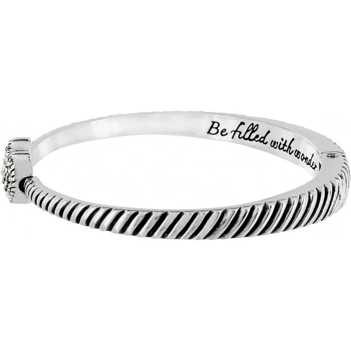 Brighton | Celestia Heart Hinged Bangle in Silver