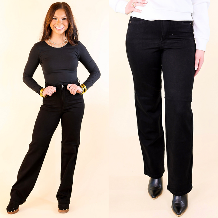Last Chance Size 1 | Judy Blue | Perfect Fit Tummy Control Classic Straight Leg Jean in Black