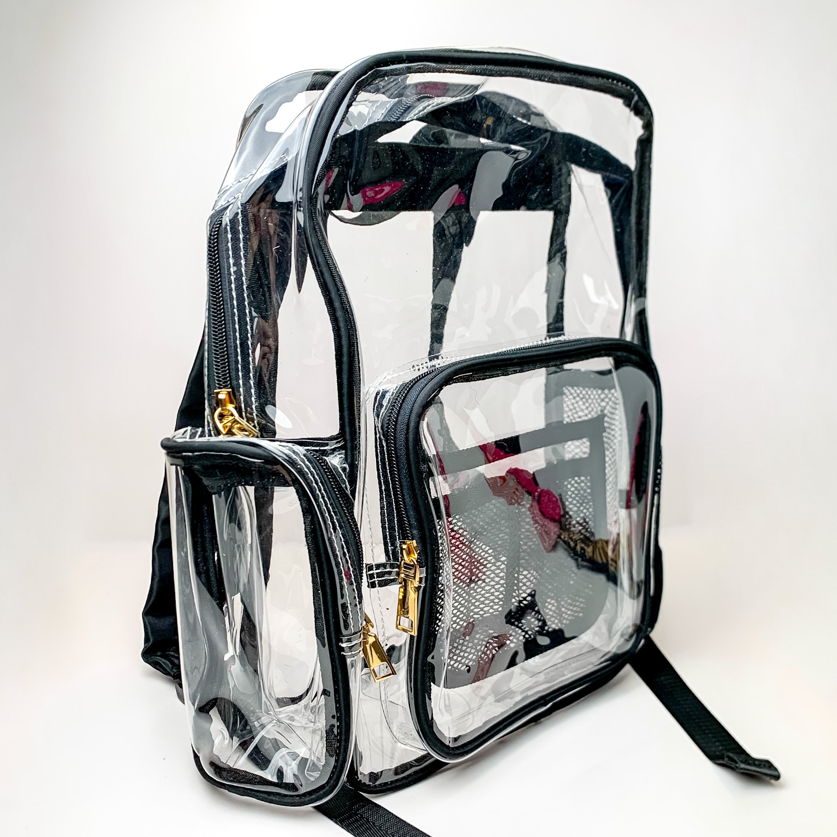 Clear Backpack in Black - Giddy Up Glamour Boutique