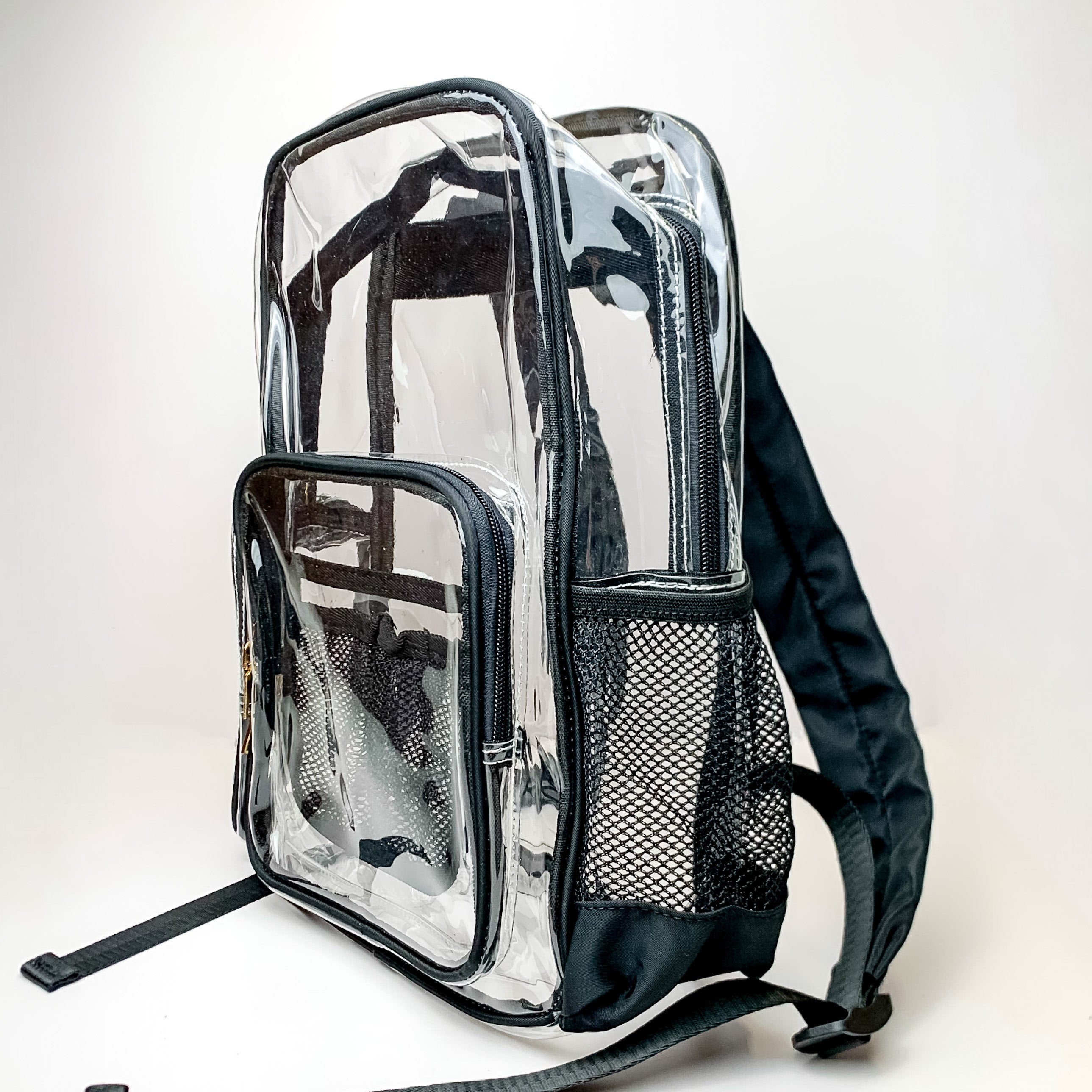 Clear Backpack in Black - Giddy Up Glamour Boutique