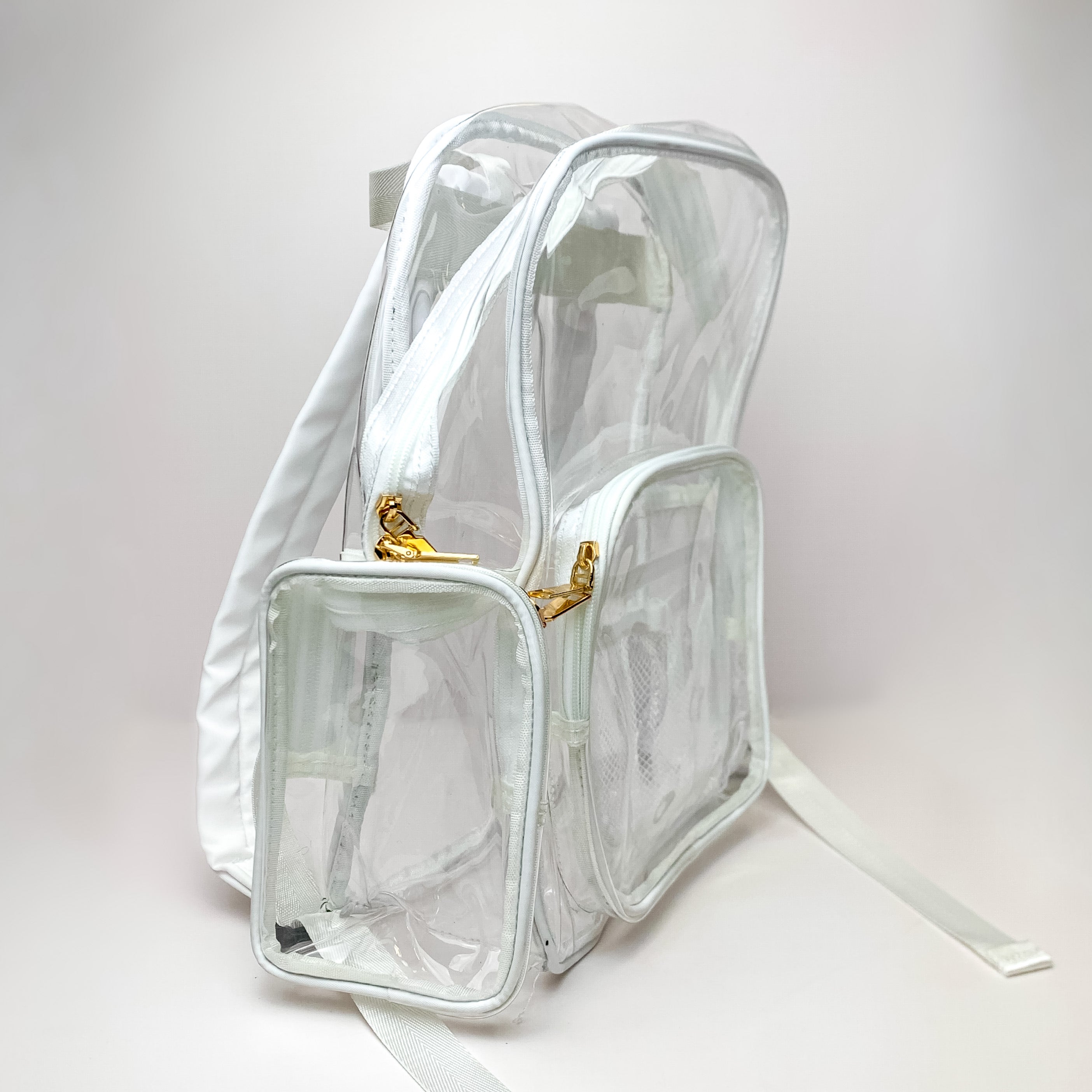 Clear Backpack in White - Giddy Up Glamour Boutique