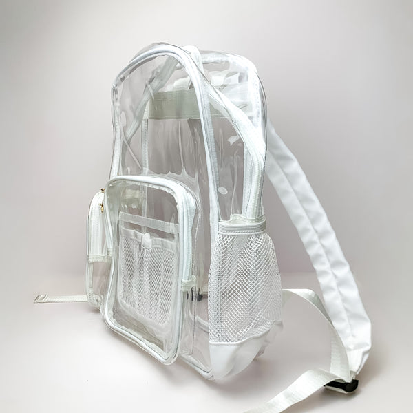 Clear Backpack in White