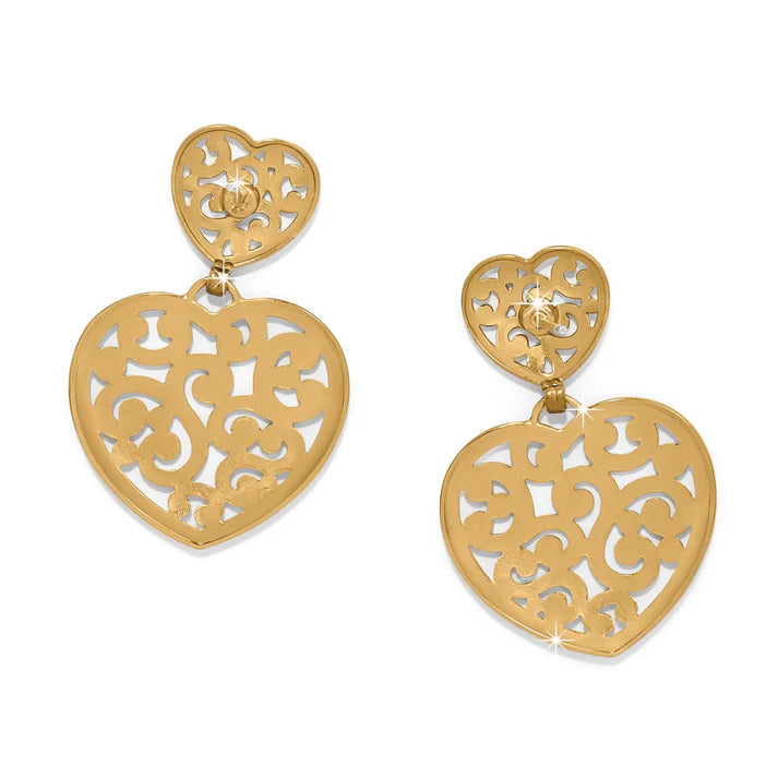 Brighton | Contempo Heart Double Post Drop Earrings